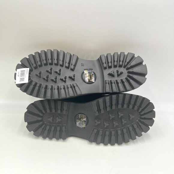 Tony Bianco Womens 37 EU 6.5 US Black Patent Lug Sole Chunky Loafers Shoes - Picture 9 of 14